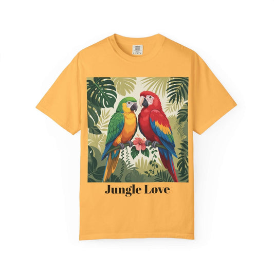 Parrot T-Shirt Front View – Colorful Tropical Bird Design