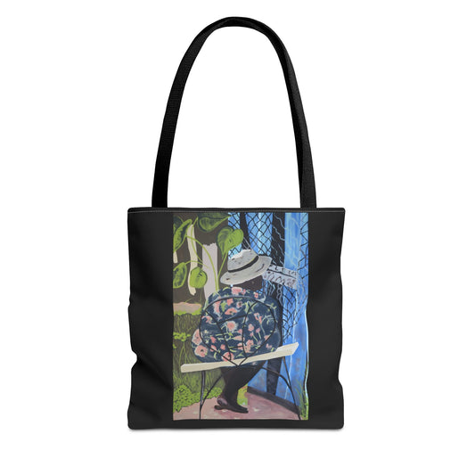 Waiting Lady Swing Tote Bag - Waiting Lady Illustration AOP