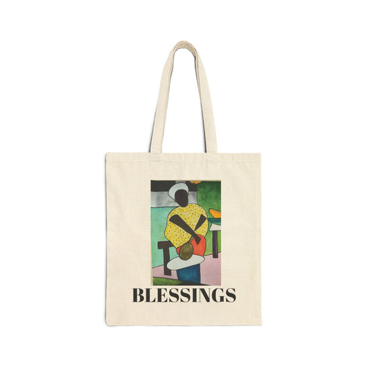 Breadfruit Madonna Canvas Tote — Artistic Market Grocery Bag