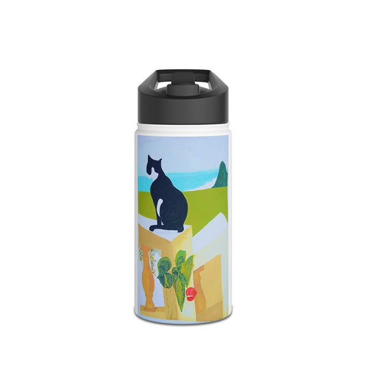 Felix the feral Jamaican cat’s Stainless Steel Water Bottle, Standard Lid