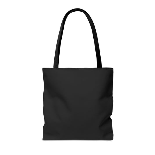 Artistic Black Tote Bag, Unique Gift for Art Lovers, Everyday Use, Shopping, Beach, Travel and Yoga Essentials