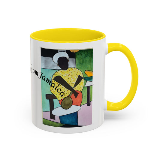 Jamaican Blessings Coffee Mug, Accent Mug, Gift for Coffee Lovers, Artistic Mug, Unique Kitchen Décor, Caribbean Inspired Mug